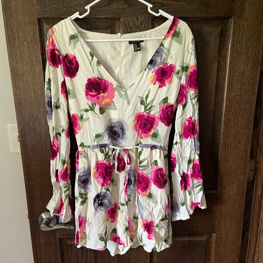 Forever 21 Floral Romper size medium